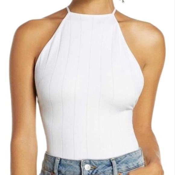 Free People Bridget halter cross-back Bodysuit - Picture 2 of 5